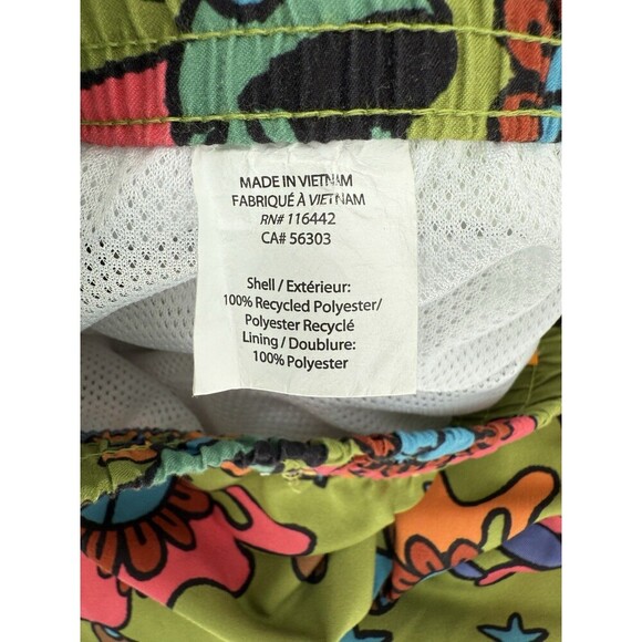 A-Lab Men's Large Skippy Trippy 3" Ins Board Shorts Mushroom Frogs Green Trunks - Picture 14 of 15